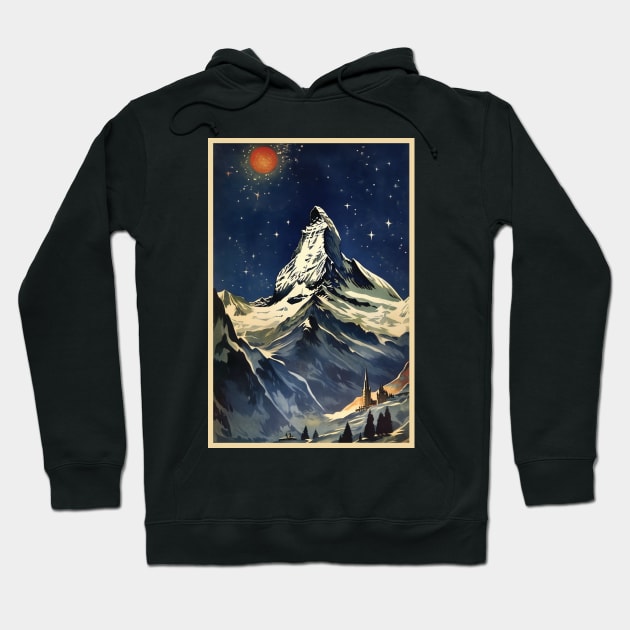 Matterhorn, Zermatt, Switzerland, Poster Hoodie by BokeeLee